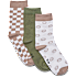 VRS børn 3-pak strømper str. 35/37 - beige/grøn