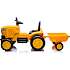 Traktor med trailer - gul