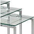 Katrine indskudsbordsæt - glas/stål