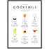 Cocktails opskrifter nr. 4 - 50x70 cm