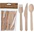 Mixet træbestik 48-pak - natur