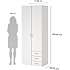 Space garderobeskab - hvid