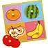 VIGA Frugt træpuslespil - 4 brikker