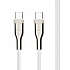 Fixed 100W USB-C/C 0.5 meter - hvid