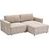 Florence 2 personers modulsofa med chaiselong - gråbrun