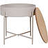 Ankara hjørnebord med opbevaring - beige/træ