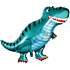 Folieballon Dinosaur 90 cm - Grøn/blå