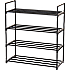Skoreol m. 4 hylder - sort