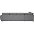 Rom Nordic vendbar hjørnesofa med chaiselong - antracit
