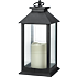 LED lanterne med 1 lys H: 30 cm - sort