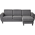 Rom Nordic vendbar sofa med chaiselong - antracit