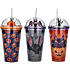 Halloween tumbler m/sugerør & motiv 550 ml - flere varianter - assorteret