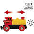 BRIO 33594 Batteridrevet tovejs lokomotiv, rødt/gult