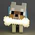 Minecraft Wolf natlampe - hvid