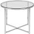 Cross rundt sofabord - klar glas
