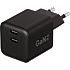 X2O 45W dobbelt hjemmelader USB-C/C GaN - Sort