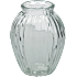 Vase rillet H13 cm - Klar