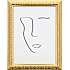 Ramme med antikt udtryk i guldfarve - 18x24 cm
