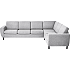 Rom Nordic vendbar hjørnesofa - lysegrå