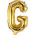 Folieballon "G" 33 cm - flere varianter - assorteret