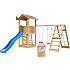 Jungle Gym Cottage 2.1 legetårn inkl. klatrevæg, rutsjebane og 120 kg sand