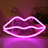Læber neonskilt - pink