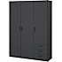 Sprint garderobeskab - mat grå