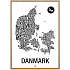 Danmark, byer - 30x40 cm