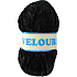 Velour garn 100g - Sort 001
