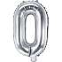 Folieballon "O" 33 cm - flere varianter - assorteret
