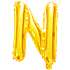 Folieballon "N" 35 cm - Guld