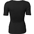 VRS dame rib T-shirt str. S - sort