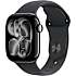 Apple Watch S11 (2025) GPS + Cell 42 mm - Jet Black Aluminium - Black Sport Band S/M
