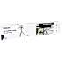 Sinox TV gulvstand 3 Feet Lux BL SWB8250 45"- 65"