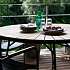 Kerteminde teak havebord Ø130 cm, antracit stel