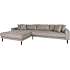 Aya venstrevendt loungesofa - stone
