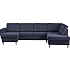 Rom Nordic venstrevendt U-sofa - navy