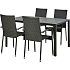 Carlton havebord med 4 Mallorca havestole - sort