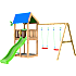 Home legetårn inkl. gynger og grøn rutschebane