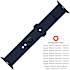 Fixed urrem silikone 49 mm - blå