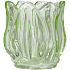 Glas fyrfadsstage med tulipaner - flere varianter - assorteret