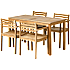Rosenborg havebord m. 4 stole - teak
