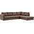 Oslo højrevendt open-end sofa - brun