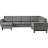 Rom Nordic vendbar hjørnesofa med chaiselong - grøn