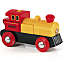 BRIO 33594 Batteridrevet tovejs lokomotiv, rødt/gult