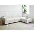 GRO modulsofa med chaiselong - hvid plys