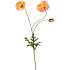 Kunstig blomsterstilk poppy - orange