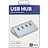 USB-C hub til USB-A 3.0 - sølvfarvet