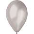 Latexballoner 26 cm 10- pak - metallic sølvfarvet