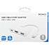 Deltaco USB-C multi-port adapter - hvid